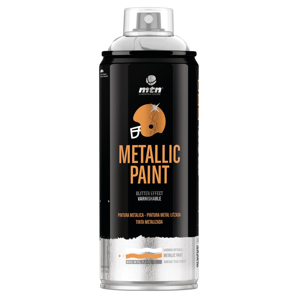Montana Colors MTN Pro Metallic Spray Paint Aluminum 400ml