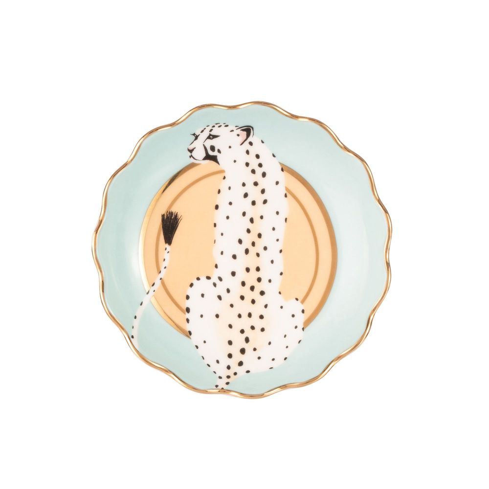 Yvonne Ellen Fluted Trinket Dish -Leopard