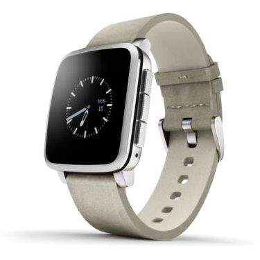 Pebble Time Steel Smartwatch White
