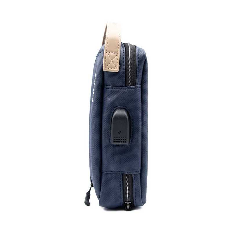 Porodo Convenient Leather Storage Bag 8.2 Inch Blue
