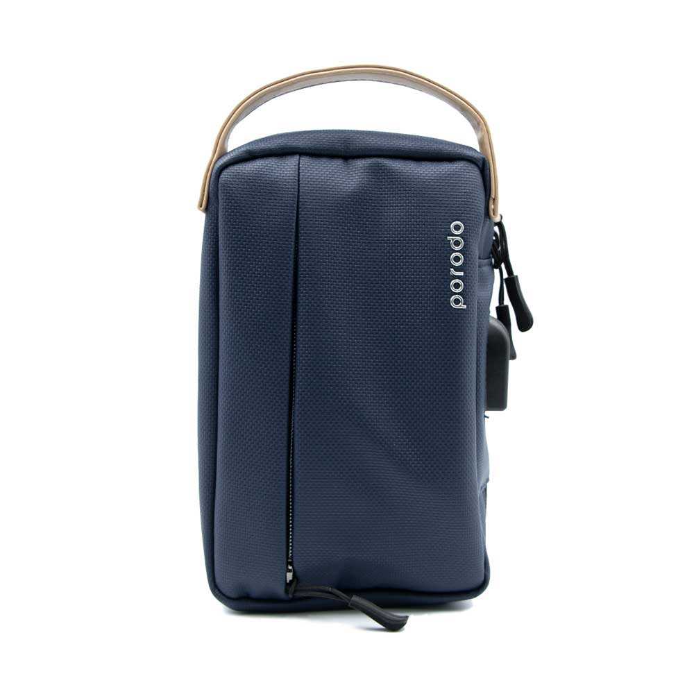 Porodo Convenient Leather Storage Bag 8.2 Inch Blue