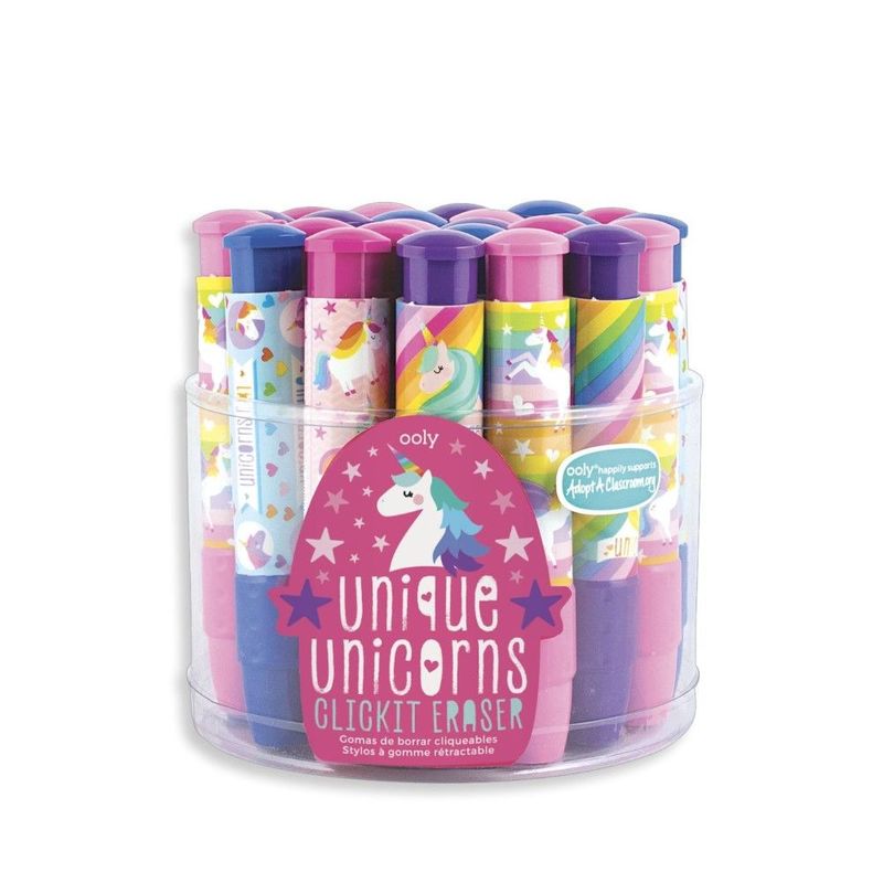 Ooly Unique Unicorns Clickit Erasers