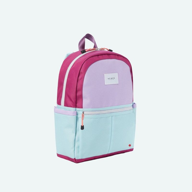 State Bags Kane Color Block Magenta/Mint Backpack