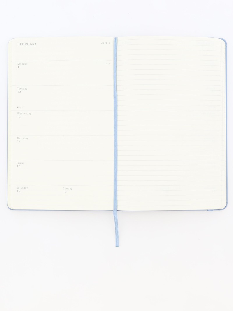 Moleskine 18M Weekly Notebook Large Cinder Blue Hard Cover