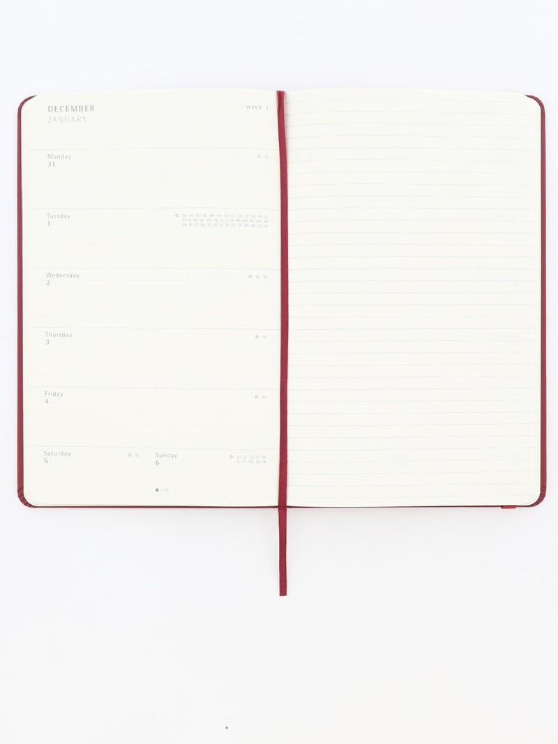 دفتر تخطيط أسبوعي كبير باللون الأحمر، موليلسكين 18 شهر، إصدار محدود لشخصية هاري بوتر