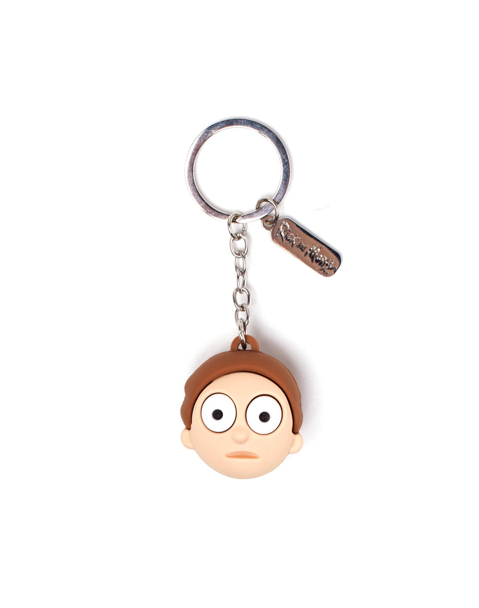 Difuzed Rick & Morty Face 3D Rubber Multicolor Keychain