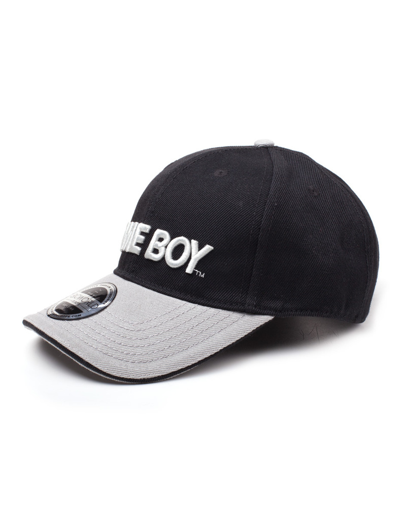 قبعة بحافة مثنية مع شعار جيم بوي نينتيندو باللون الأسود/الرمادي من ديفيوزد