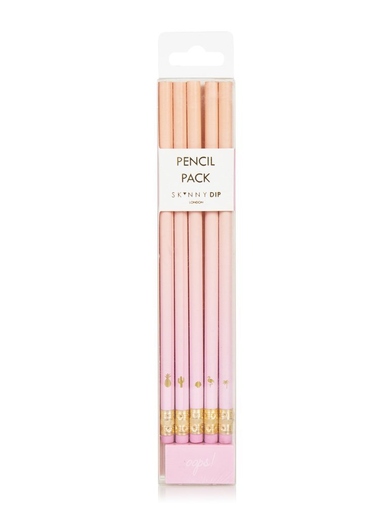 Skinny Dip Gold Icon Pencils (Pack of 5)