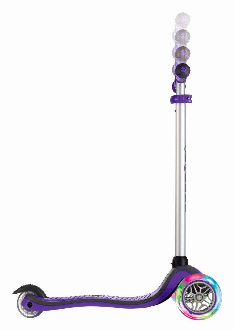 Globber Primo Plus Lights V2 Violet Adjustable Scooter