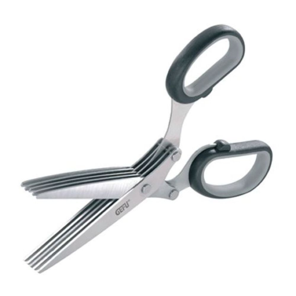 Gefu Herb Scissors With Cleaning Comb - Grey