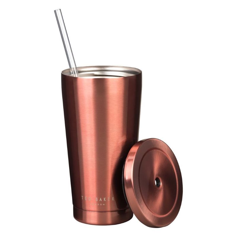 Ted Baker Tumbler and Straw Rose Gold 480ml
