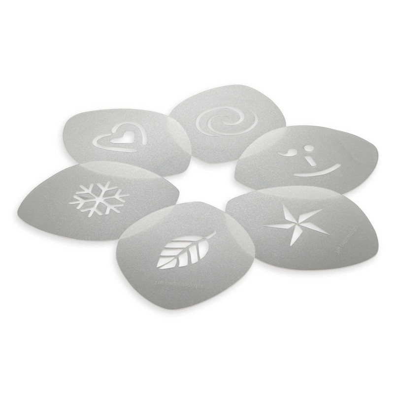 Aerolatte Cappuccino Art Stencils (6 Designs) Aerolatte Cappuccino Art Stencils (6 Designs)