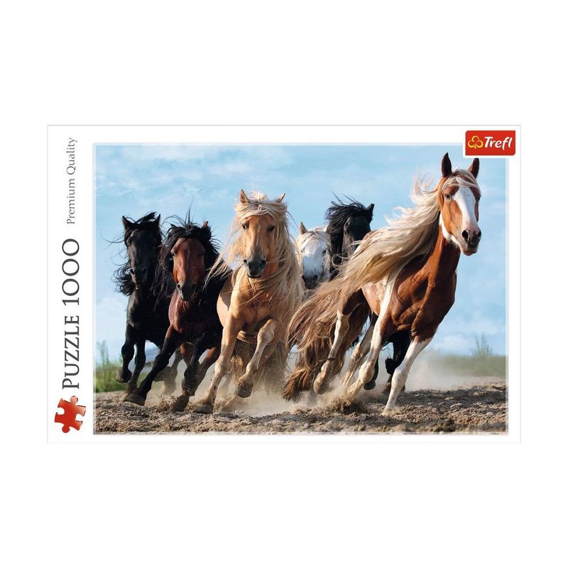 لعبة أحجية تركيب الصور المقطعة بتصميم الخيول الراكضة مكونة من 1000قطعة من تريفل
