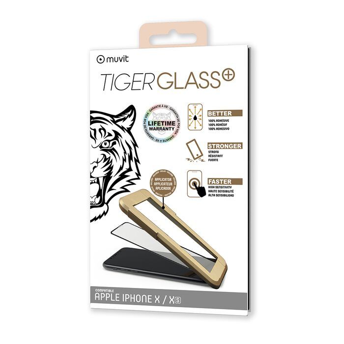 Muvit Tiger Glass+ Tempered Glass Screen Protector for iPhone XS