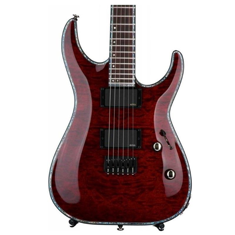 ESP Limited H1000 Quilted Maple Electric Guitar See Thru Black Cherry