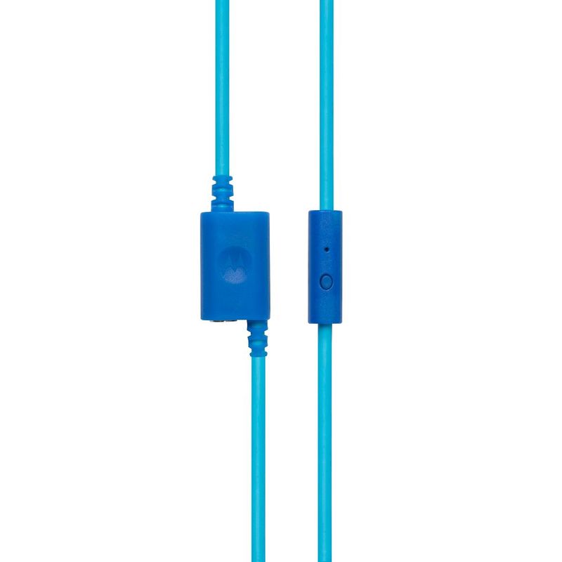 سماعات سكوادز 200 للأجهزة الجوالة للأذنين، بعصابة رأس، من موتورولا باللون الأزرق