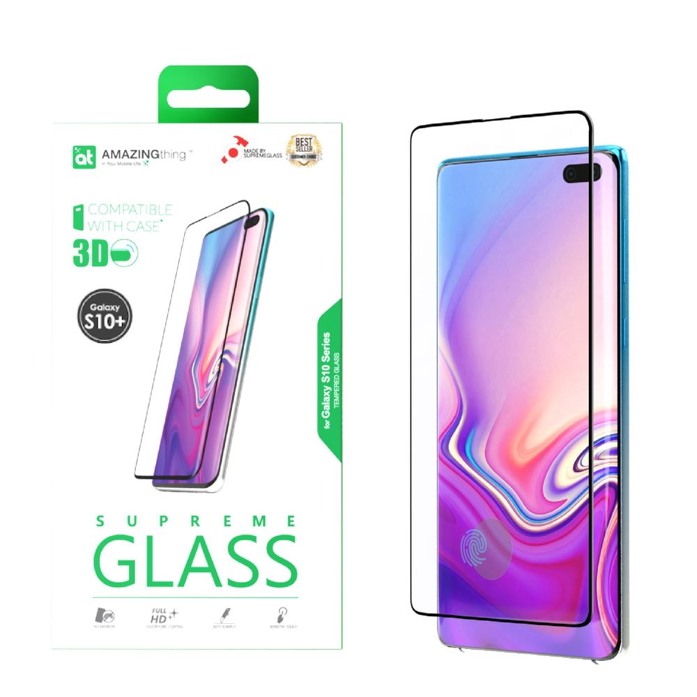 Amazing Thing Full Glue 3D Full Cover Crystal Screen Protector S10+