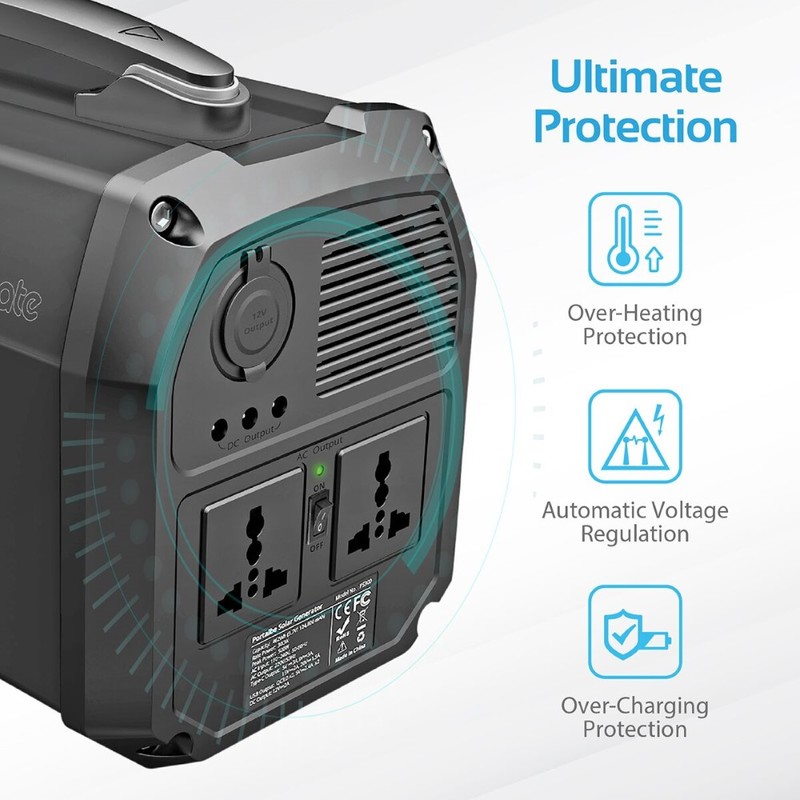 Promate Safarimate 300with 41.6Ah All-in-1 High Capacity Portable Power Station