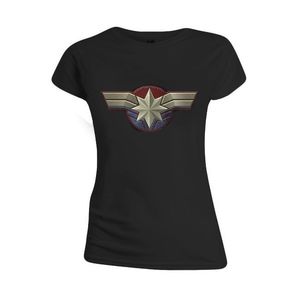 Time City Captain Marvel Chest Emblem Wo Women's T-Shirt Black M