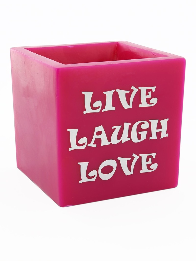 Candle Connection Live Laugh Love Candle Fuschia