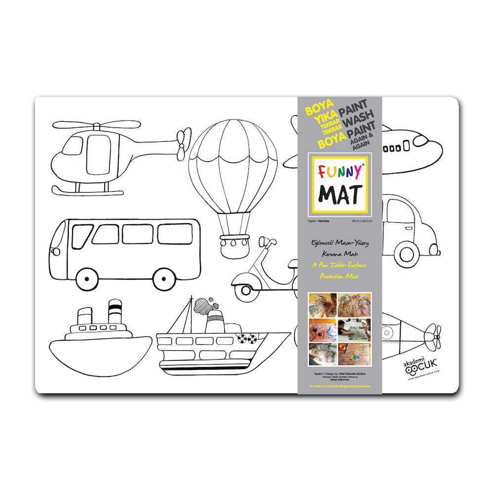 Funny Mat Activity Placemat Vehicles
