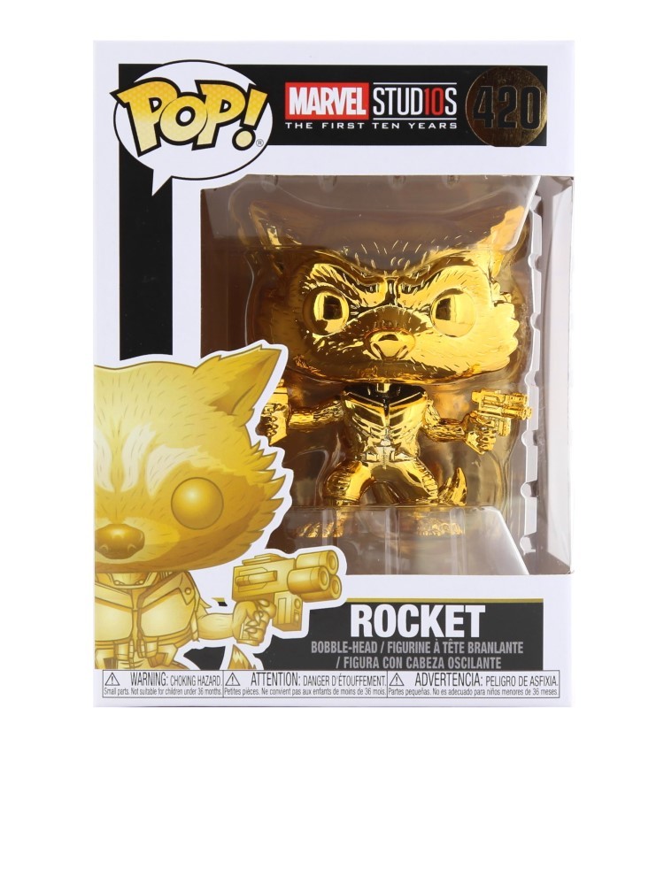 Funko Pop Marvel Ms 10 Rocket Raccoon Chrome Vinyl Figure