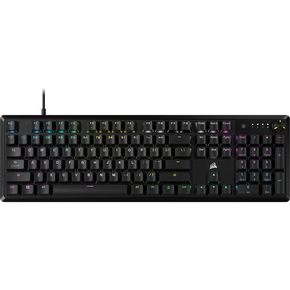 Corsair K70 RGB Core Full-Sized Mechanical Wired Gaming Keyboard MX - Black