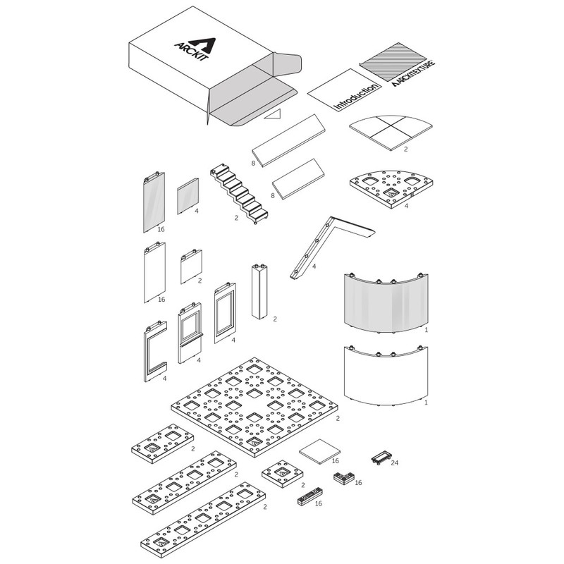 Arckit GO Plus 2.0 Architectural Model Building Kit (160+ Pieces)