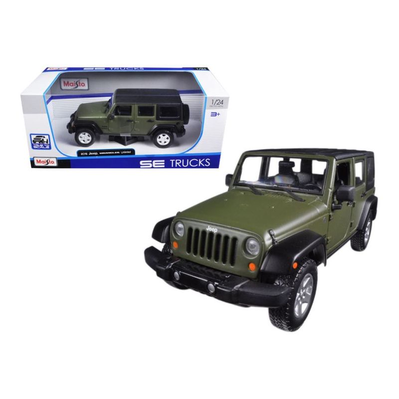 Maisto 2015 Jeep Wrangler Unlimited Yellow 1.24 Special Edition Trucks