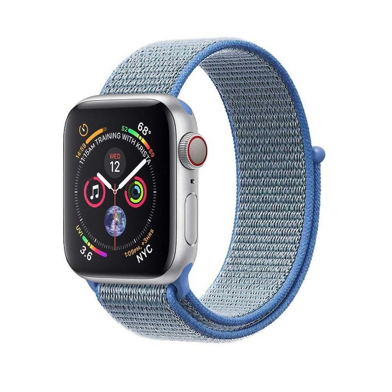 Promate Fibro-38 Blue Sporty Nylon Mesh Weave Adjustable Strap for 38mm Apple Watch (Compatible with Apple Watch 38/40/41mm)