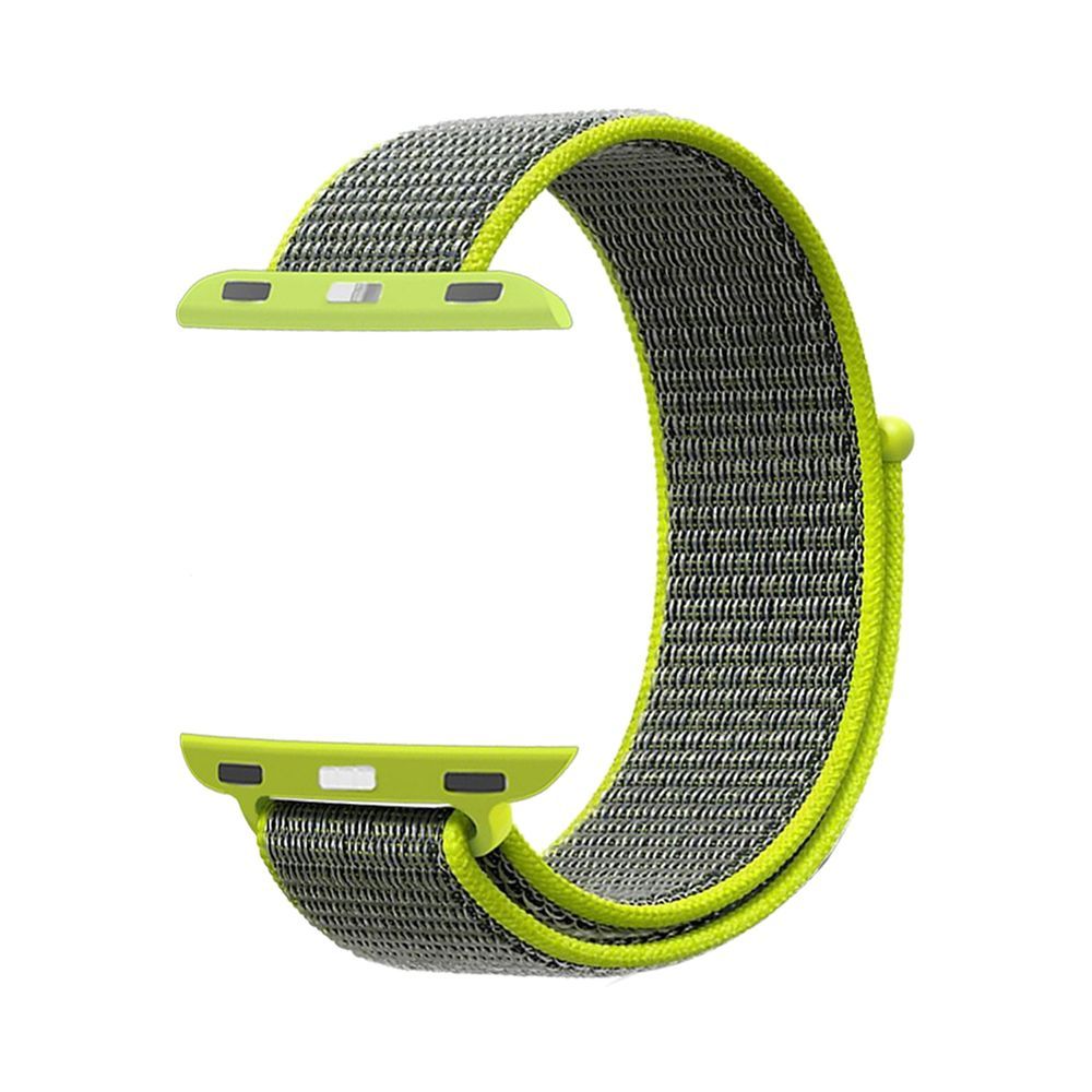 Promate Fibro-38 Green Sporty Nylon Mesh Weave Adjustable Strap for 38mm Apple Watch (Compatible with Apple Watch 38/40/41mm)