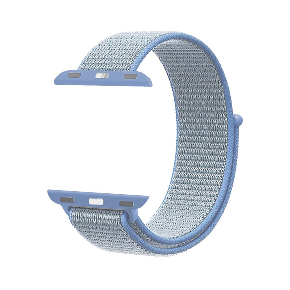 Promate Fibro-38 Light Blue Sporty Nylon Mesh Weave Adjustable Strap for 38mm Apple Watch (Compatible with Apple Watch 38/40/41mm)