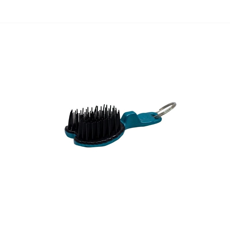 Tangle Angel Hair Brush Key Ring Turquoise