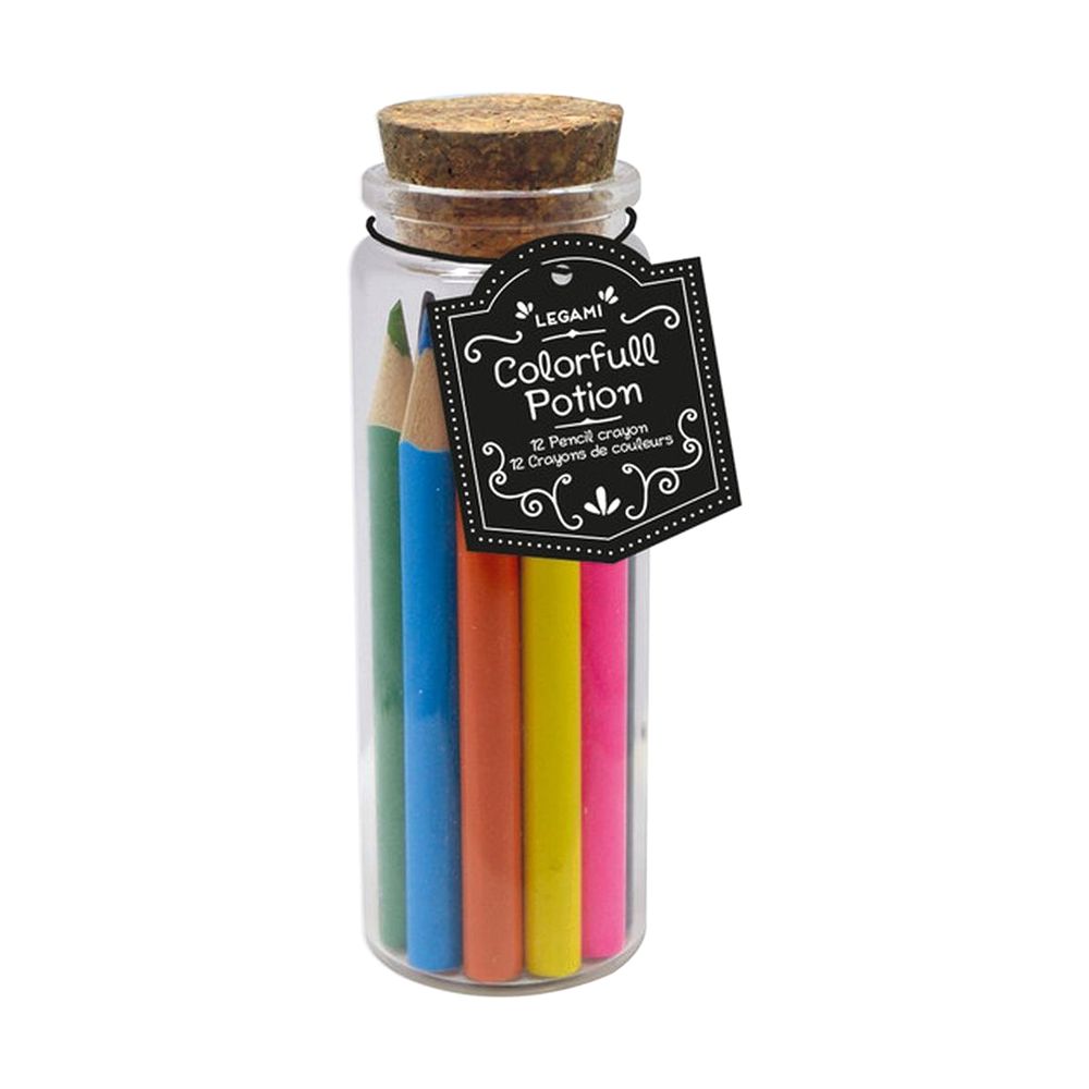 مجموعة الجرعة الملونة - برطمان مكون من 12 قلم تلوين خشبي من ليجامي