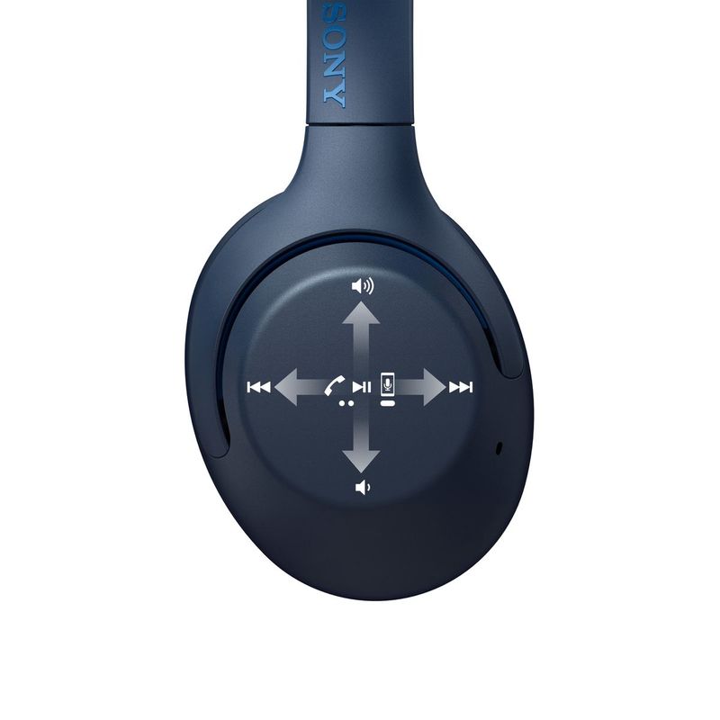 Sony WH-XB900N Extra Bass Wireless Noise Cancelling Headphones With Mic For Calls Blue