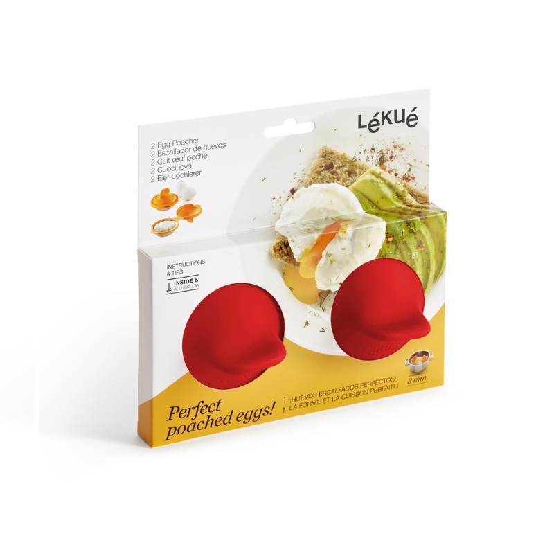 Lekue Egg Poacher Set Red (2 Pieces)