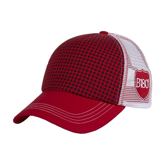 بي ١٨٠ علامة 8 قبعة للجنسين أحمر + أبيض