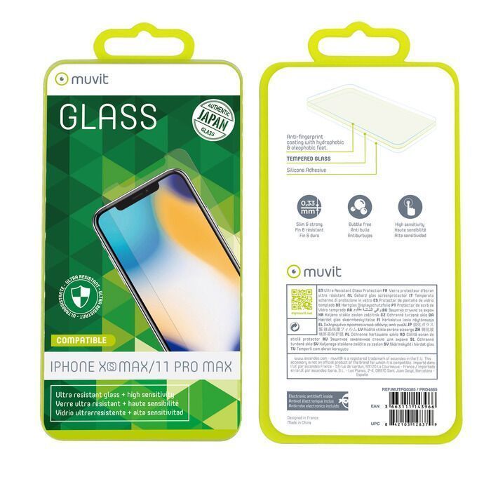 Muvit Tempered Glass Flat for iPhone 11 Pro Max