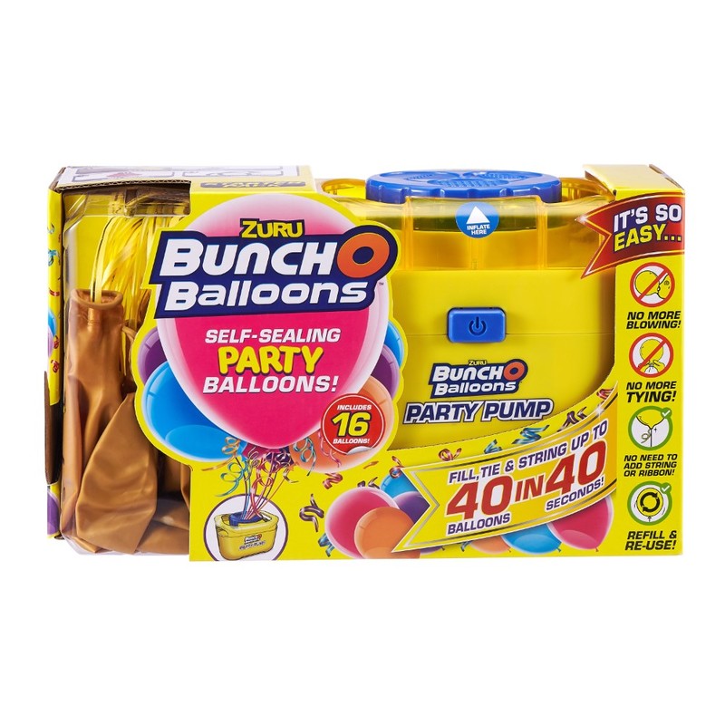 Bunch O Balloons Party Balloons Party Pump Pack With 2 Bunches Balloons Gold