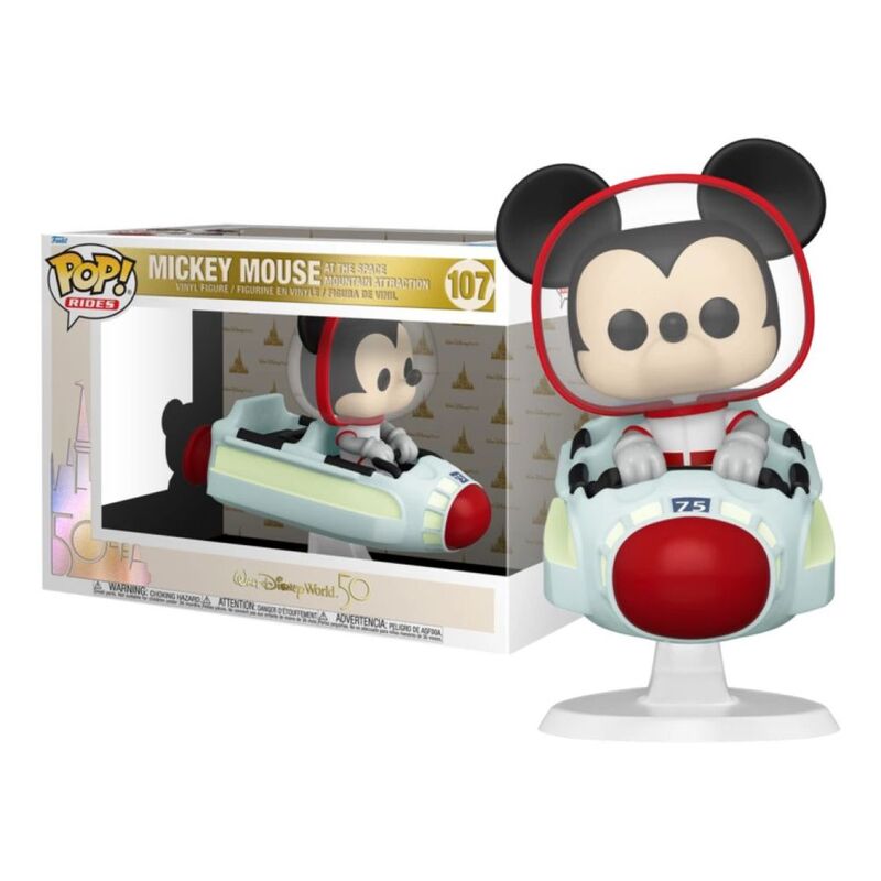 Funko Pop! Ride Super Deluxe Walt Disney World 50th Space Mountain with Mickey Mouse 3.75-Inch Vinyl Figure