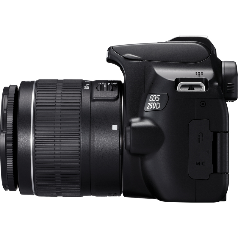 Canon EOS 250D DSLR Camera Black + EF-S 18-55mm F/3.5-5.6 III + EF 75-300mm F/4-5.6 III USM Zoom Lens (Bundle)