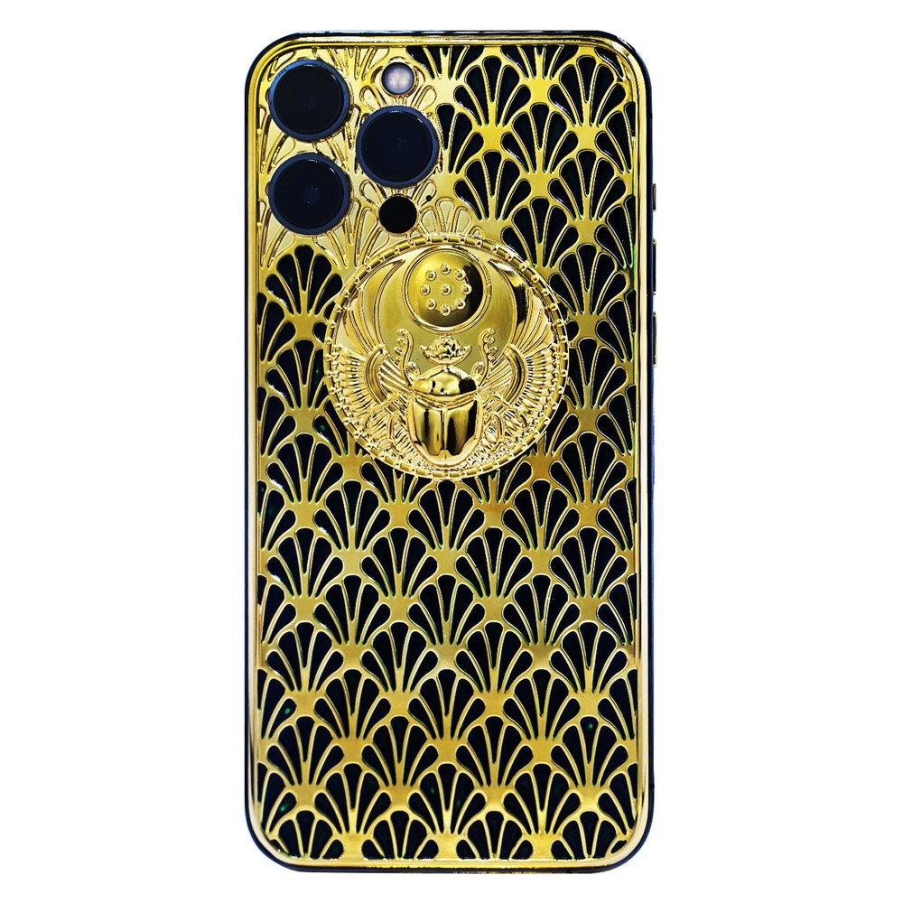 Mansa Design Limited Edition Customized iPhone 13 Pro Max 256GB with 24K Gold/Carbon Fibre