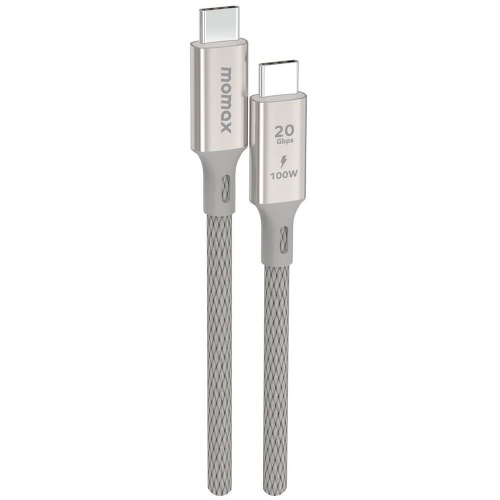 Momax Elite 100W USB-C to USB-C 3.2 Gen 2 x 2 20Gbps Cable 1M - Titanium
