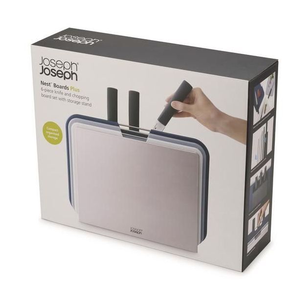 Joseph Joseph Nest Boards Plus With Knives Silver Joseph Joseph Nest Boards Plus With Knives Silver