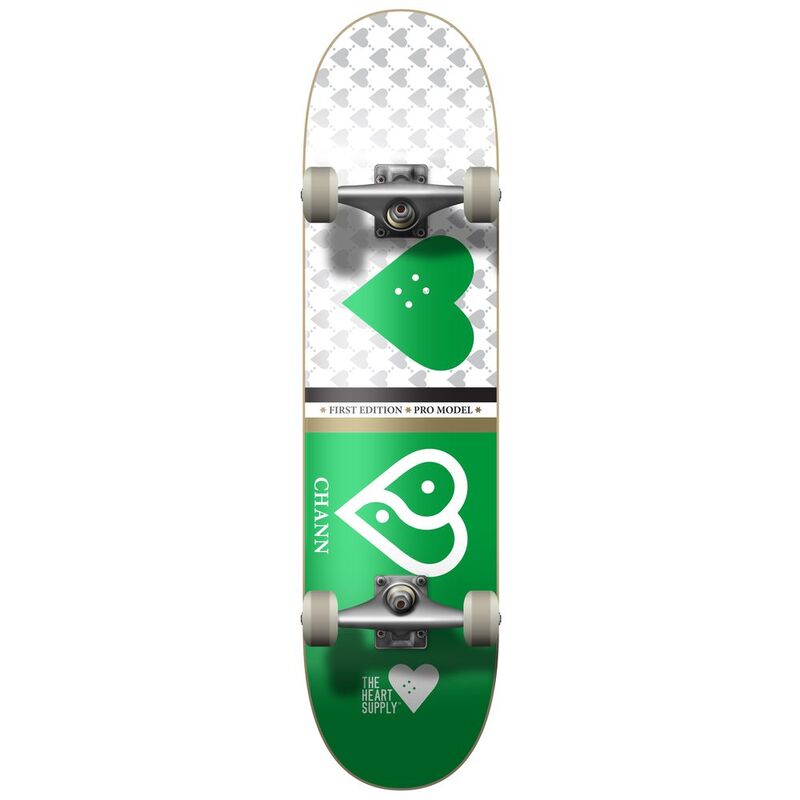 The Heart Supply Chris Chann Society Complete Skateboard Green (31-Inch x 7.75-Inch) The Heart Supply Chris Chann Society Complete Skateboard Green (31-Inch x 7.75-Inch)