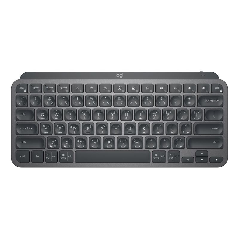 Logitech 920-010503 MX Keys Mini Wireless Illuminated Keyboard - Graphite - (Arabic/English)