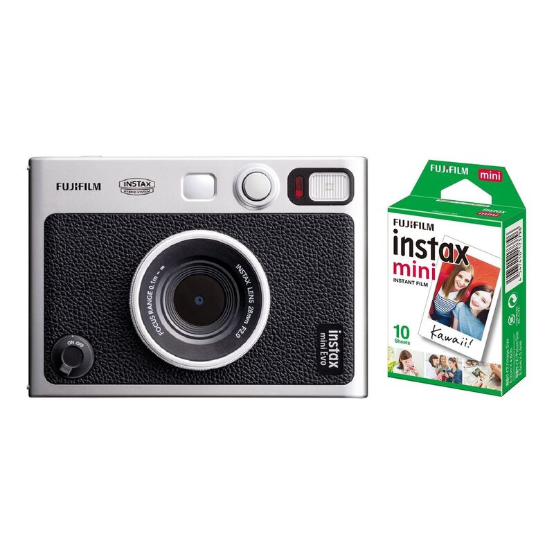 Fujifilm Instax Mini Evo Instant Film Camera + Instax Mini Film (Bundle)
