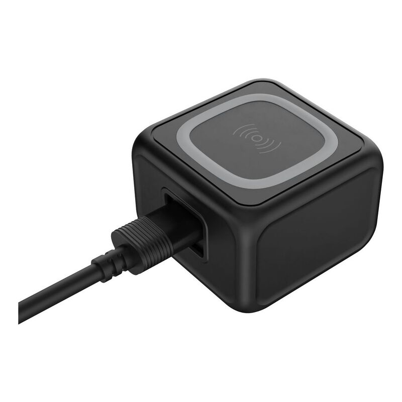 Porodo 3-Port 30W PD with 15W Fast Wireless Charger  Black