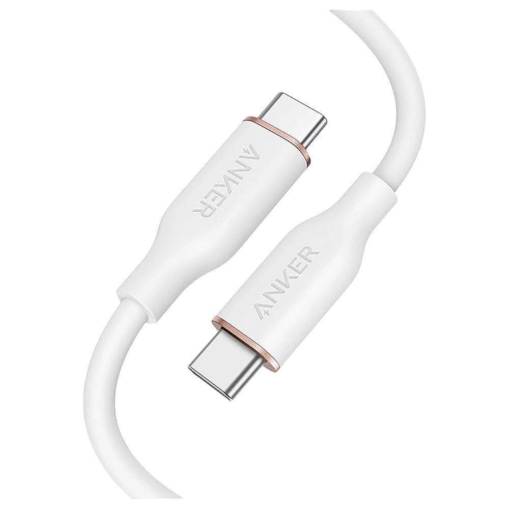 Anker Powerline III Flow USB-C To USB-C 3ft - White