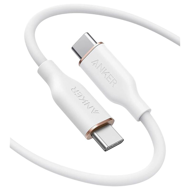 Anker Powerline III Flow USB-C To USB-C 6ft - White